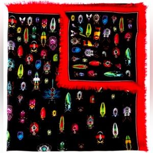 Alexander McQueen accent bug scarf